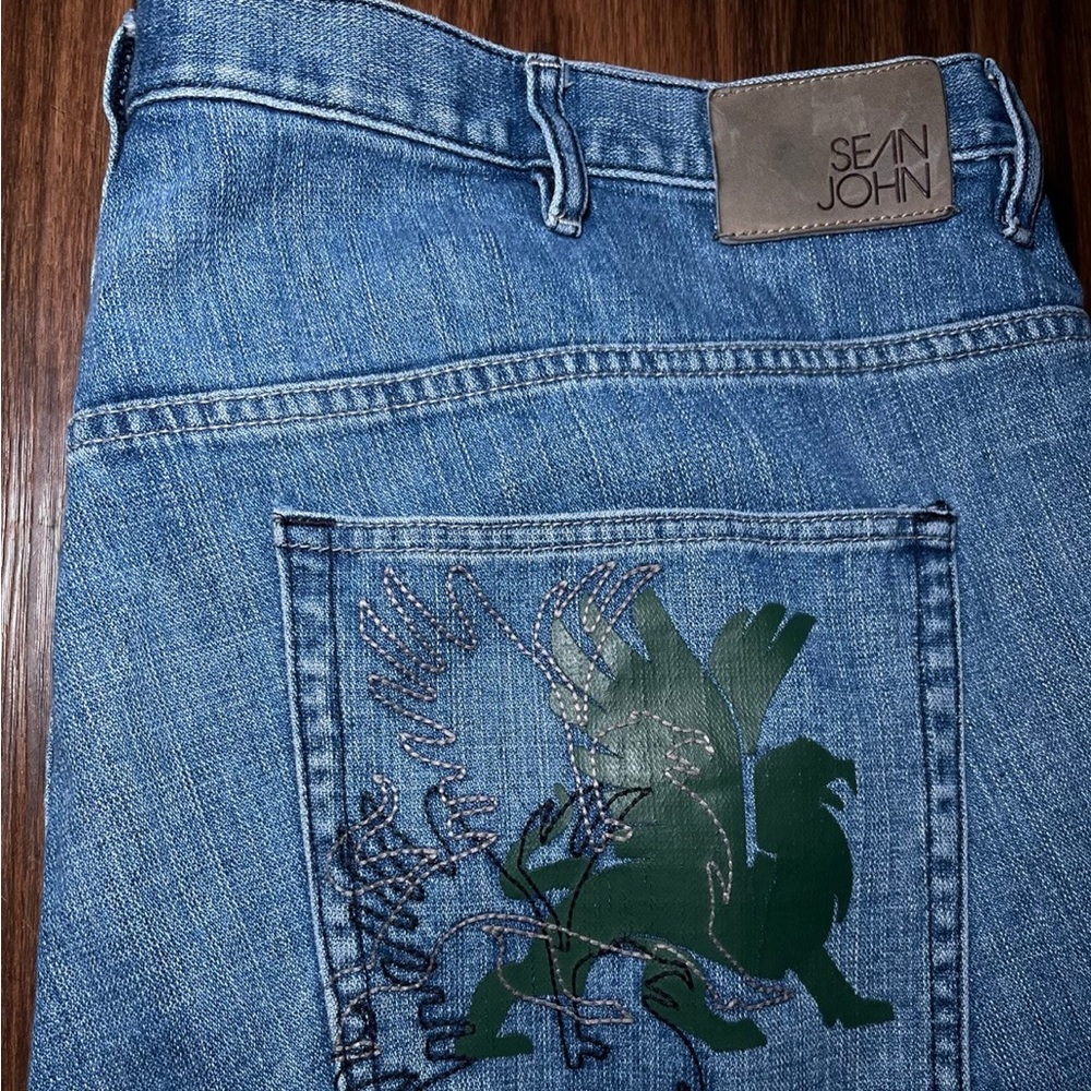 SOLD Sean John Men's Blue and Green Jeans